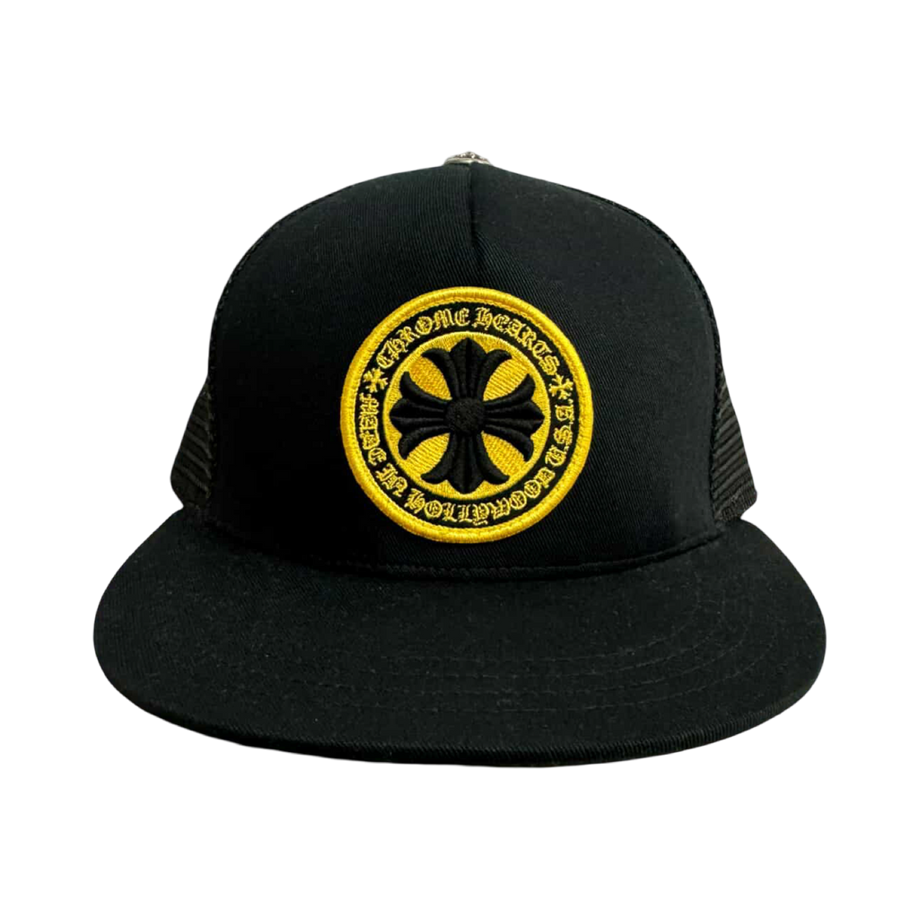 Chrome Hearts Plus Cross Seal Stamp Trucker Hat Black