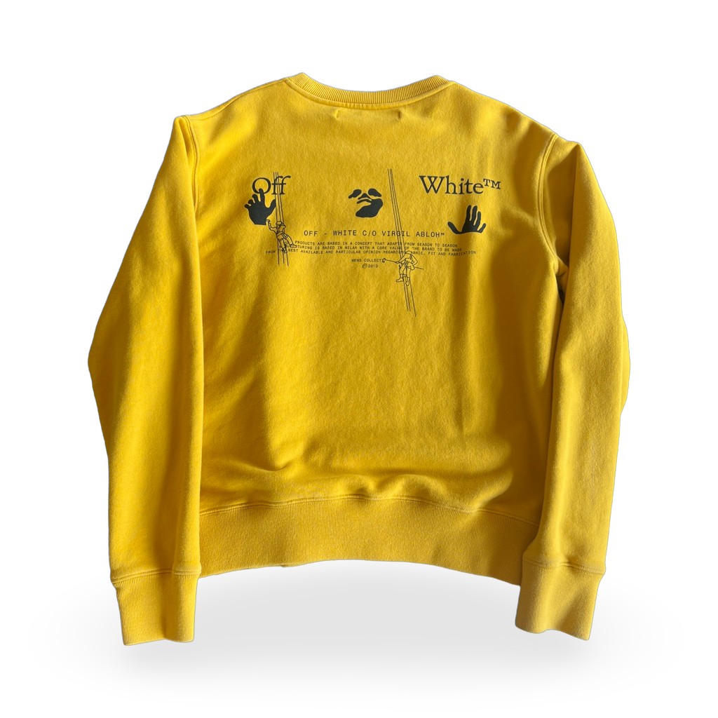 Off White Chainsaw Crewneck Yellow