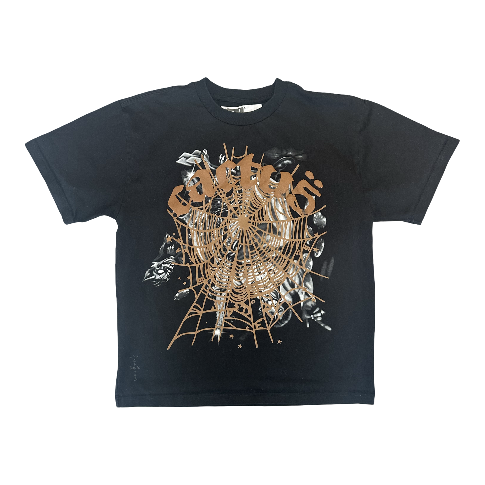 Sp5der x Travis Scott Cactus Jack Airbrush T-shirt Black – Motion