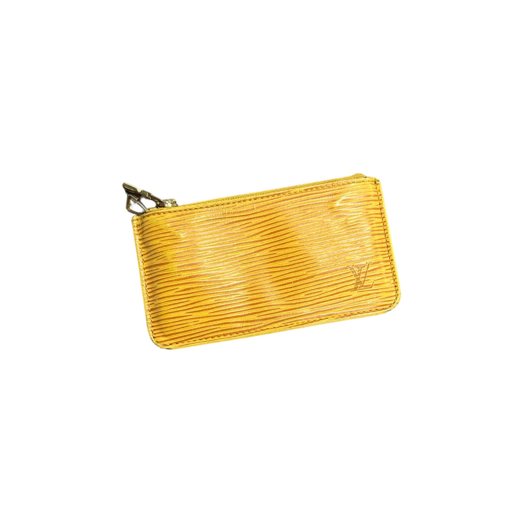 Louis Vuitton Epi Key Pouch Chain Wallet Yellow