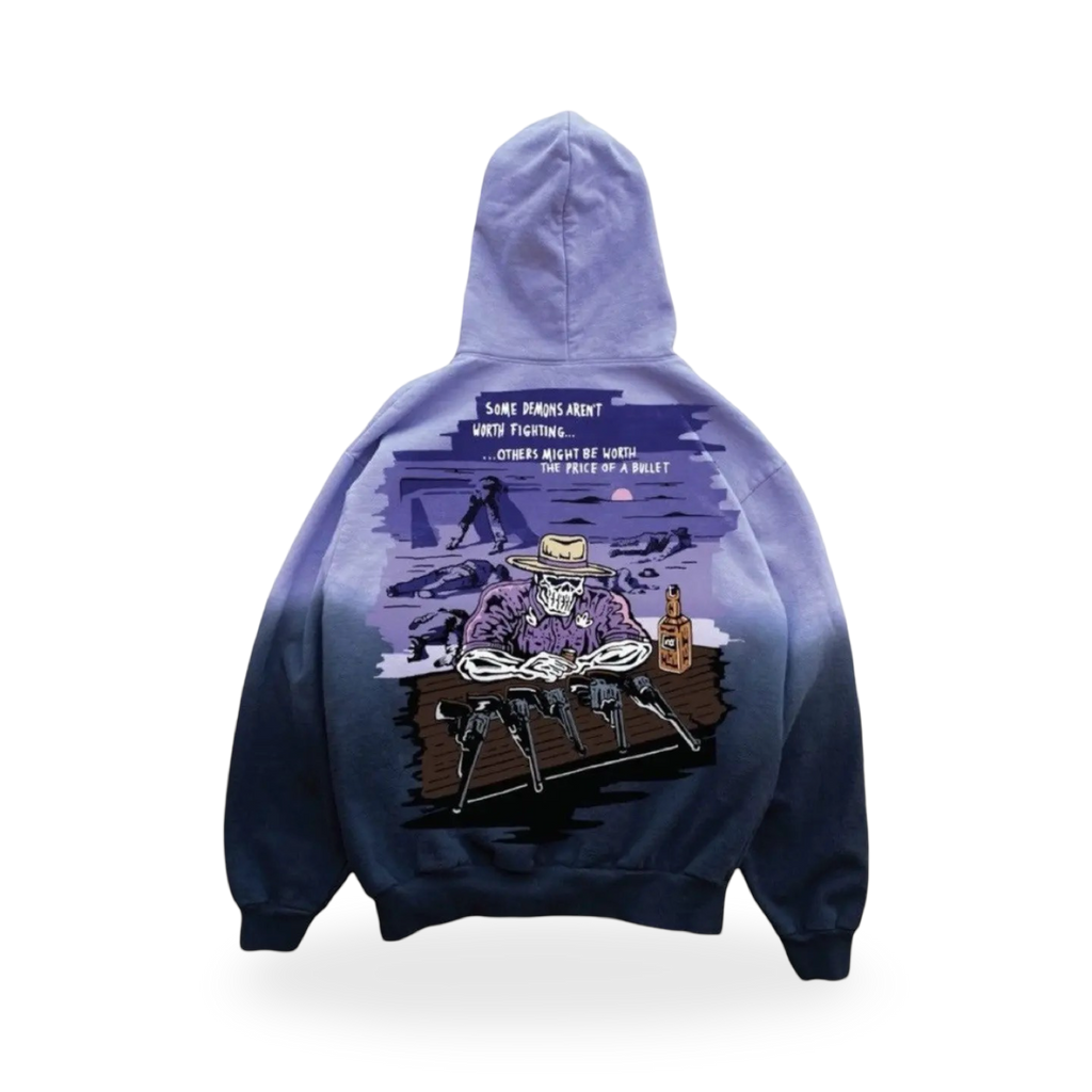 Warren Lotas 5 Guns Dip Dye Sweatshirt Purple