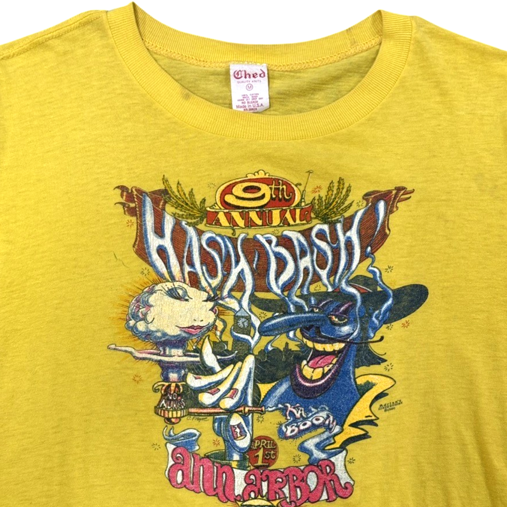 9th Annual 1980 Hash Bash Tee Yellow