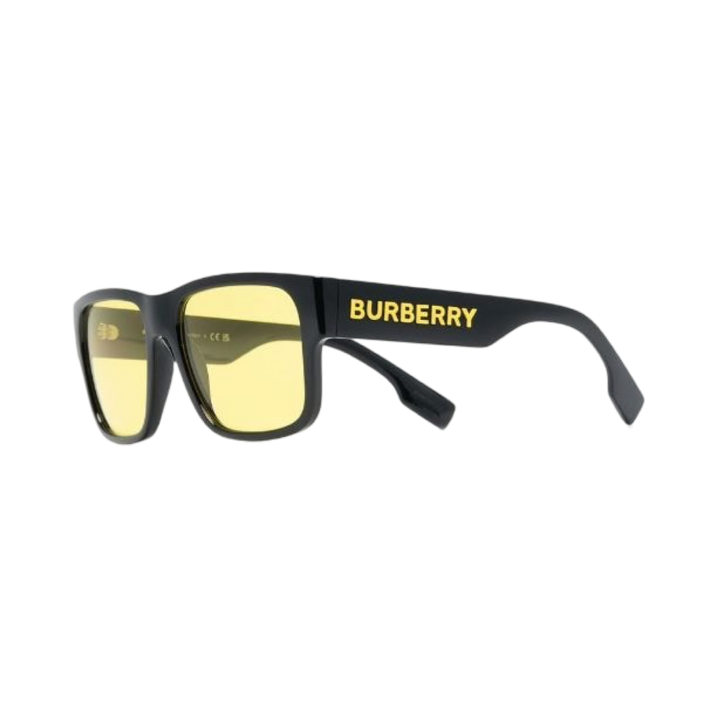 Burberry Eyewear Knight Square Tinted Glasses Black Yellow