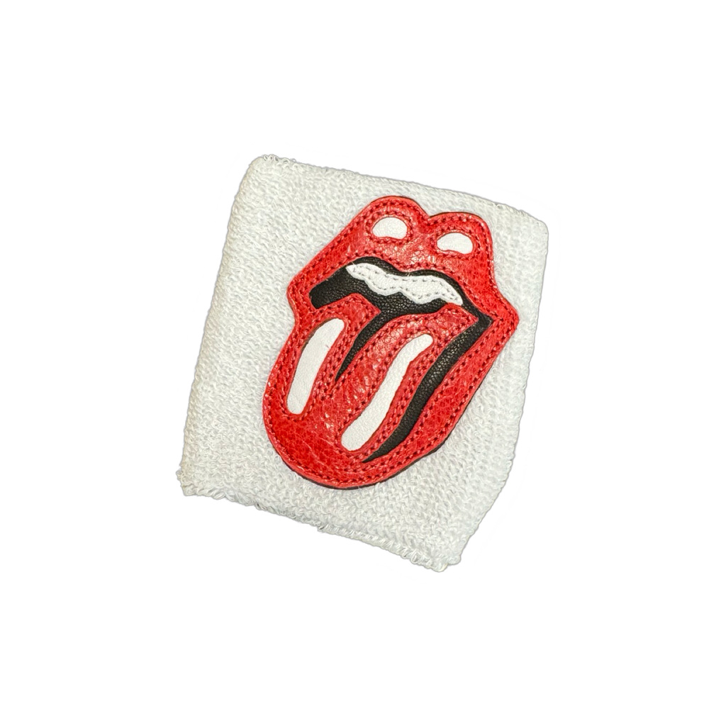 Chrome Hearts Rolling Stones Lips Sweatband White