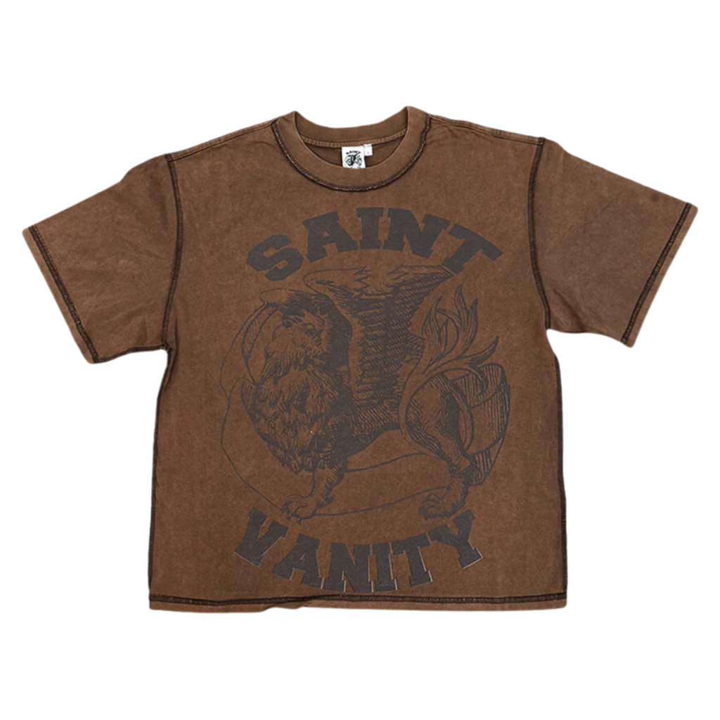 Saint Vanity Griffin T-Shirt Brown