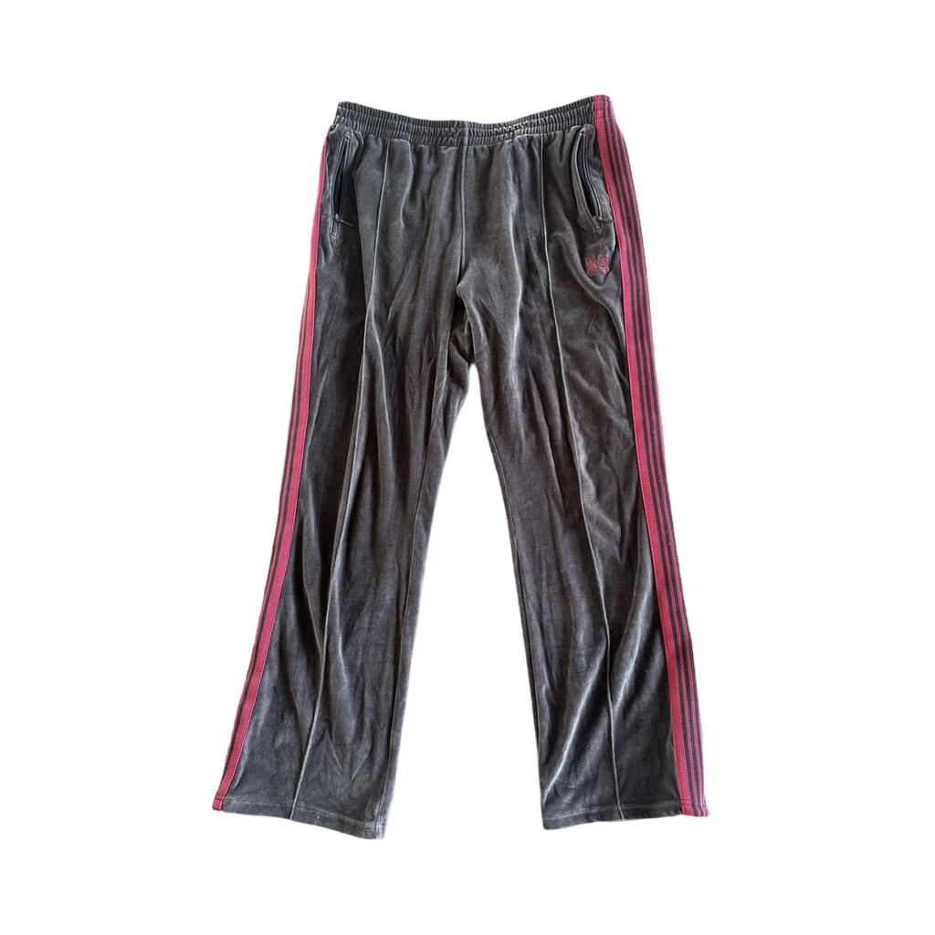 Needles Velour Narrow Track Pants Grey/Pink