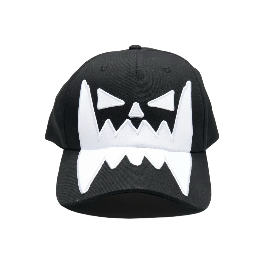 Asspizza Face Velcro Hat Black White