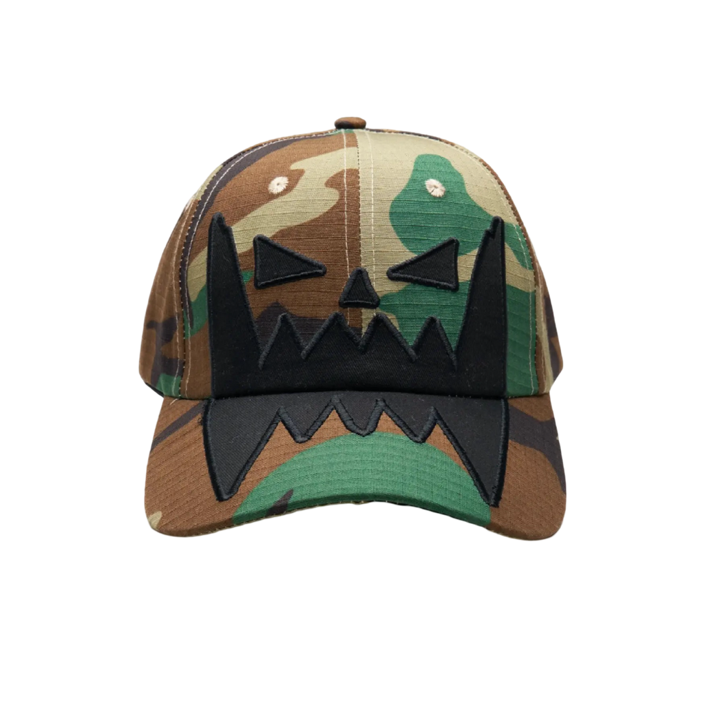 Asspizza Face Velcro Hat Camo Black