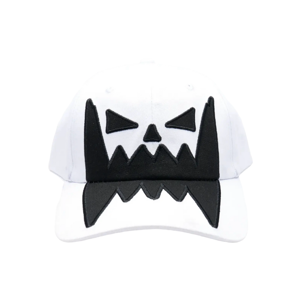 Asspizza Face Velcro Hat White Black