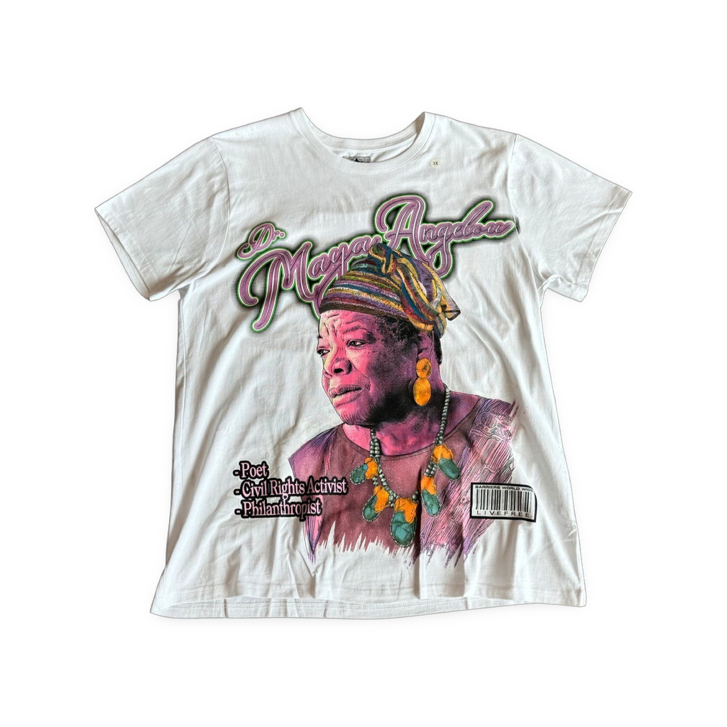 Barriers Dr. Maya Angelou Shirt White Purple