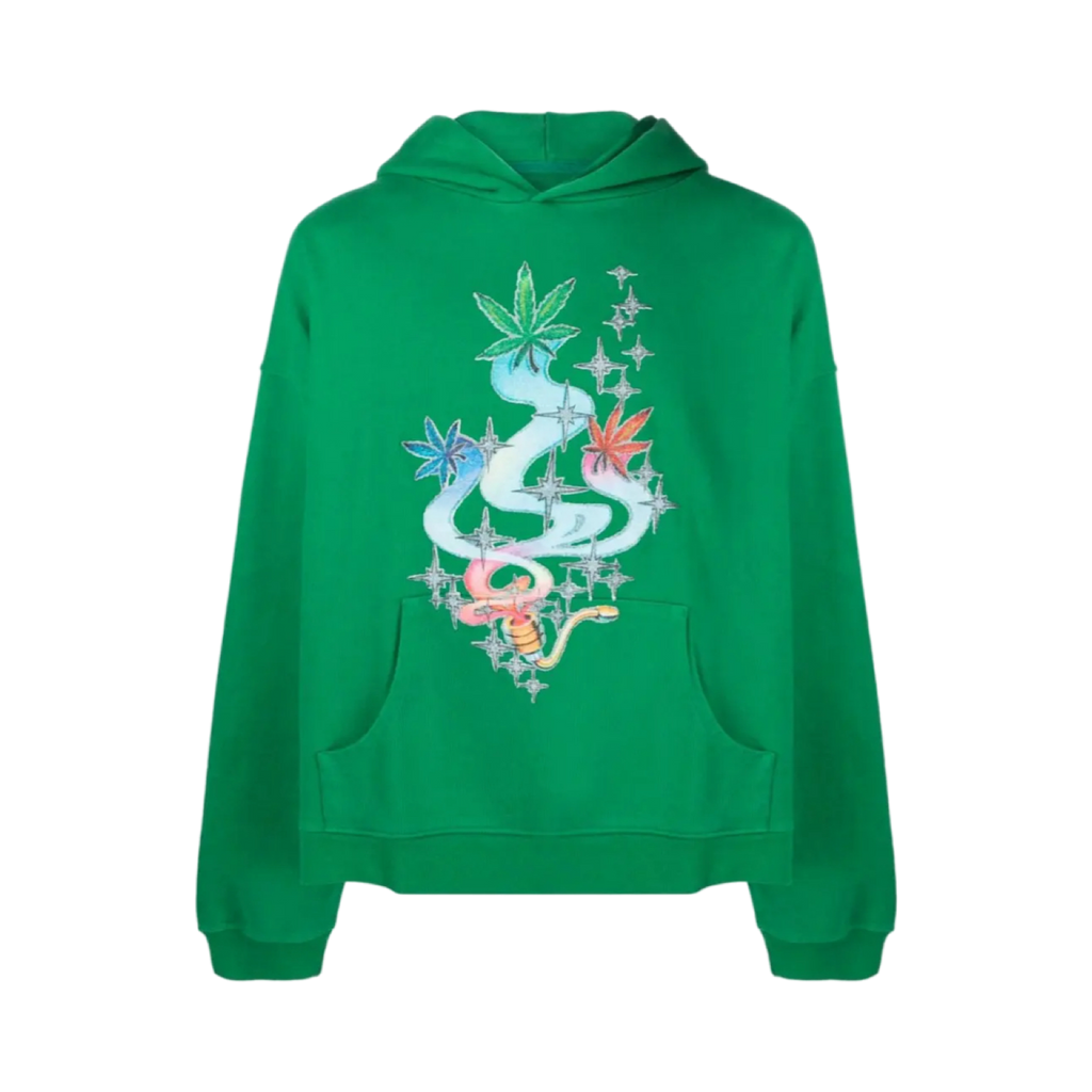 ERL Printed Hoodie Green