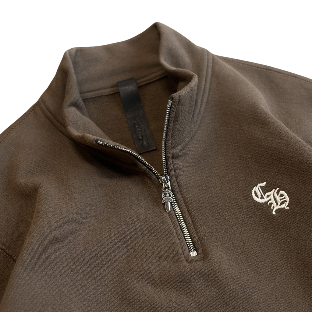 Chrome Hearts Slow Ride Half Zip Brown