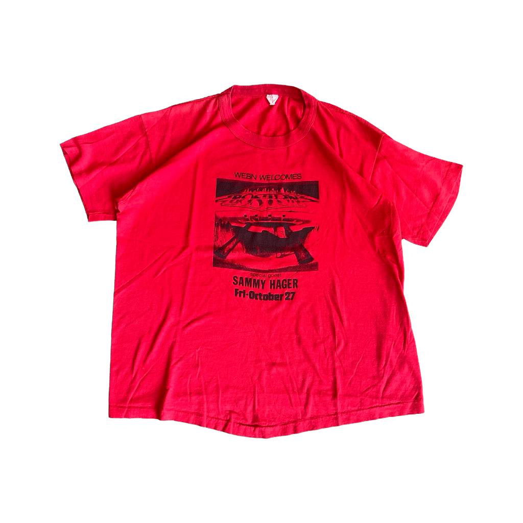 80s WEBN Welcomes Boston Tour T-Shirt Red