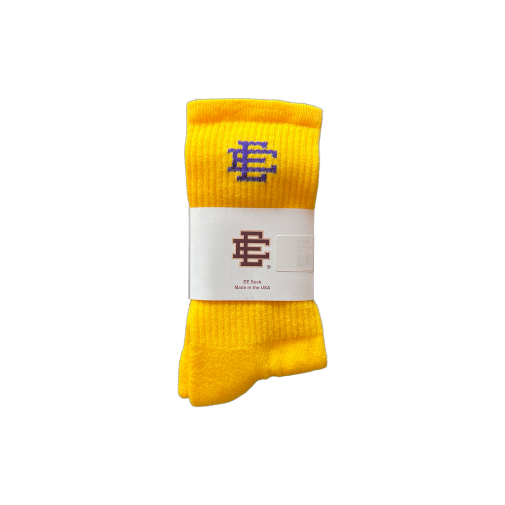 Eric Emanuel EE Bolt Socks Yellow Purple