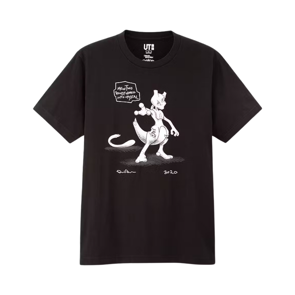 Daniel Arsham x Pokemon x Uniqlo Crystal MewTwo Tee Black