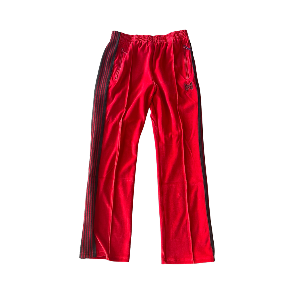 Needles Velour Narrow Track Pant Red