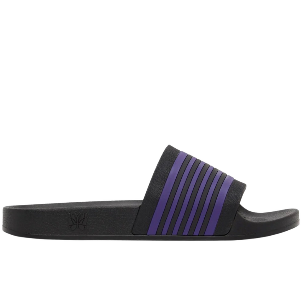 Needles Track Line Slides Black & Purple