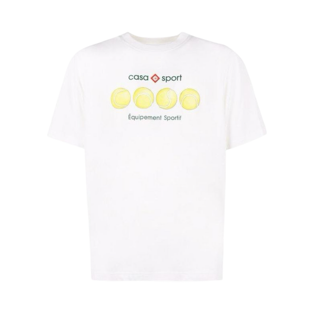 Casablanca Casa Sport Tennis Balls Tee Green White