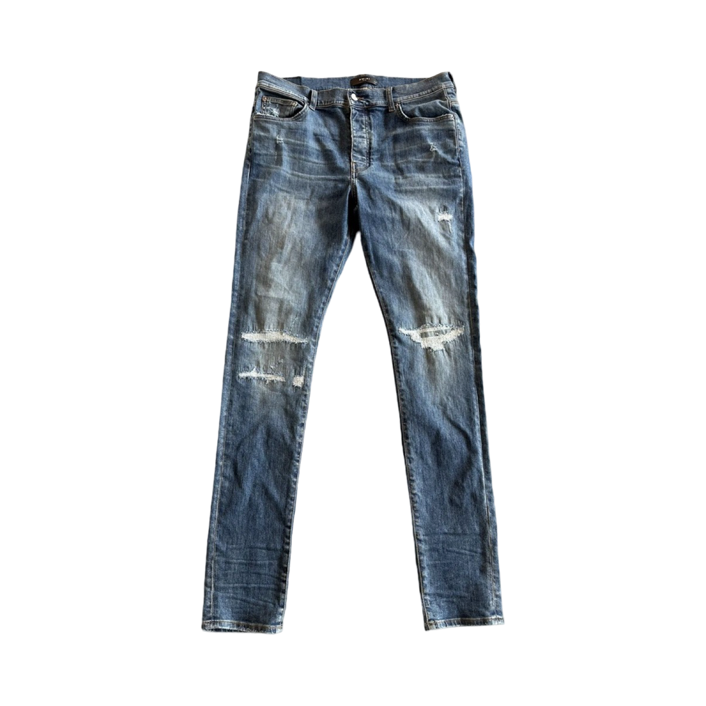 Amiri Fractured Jeans Blue