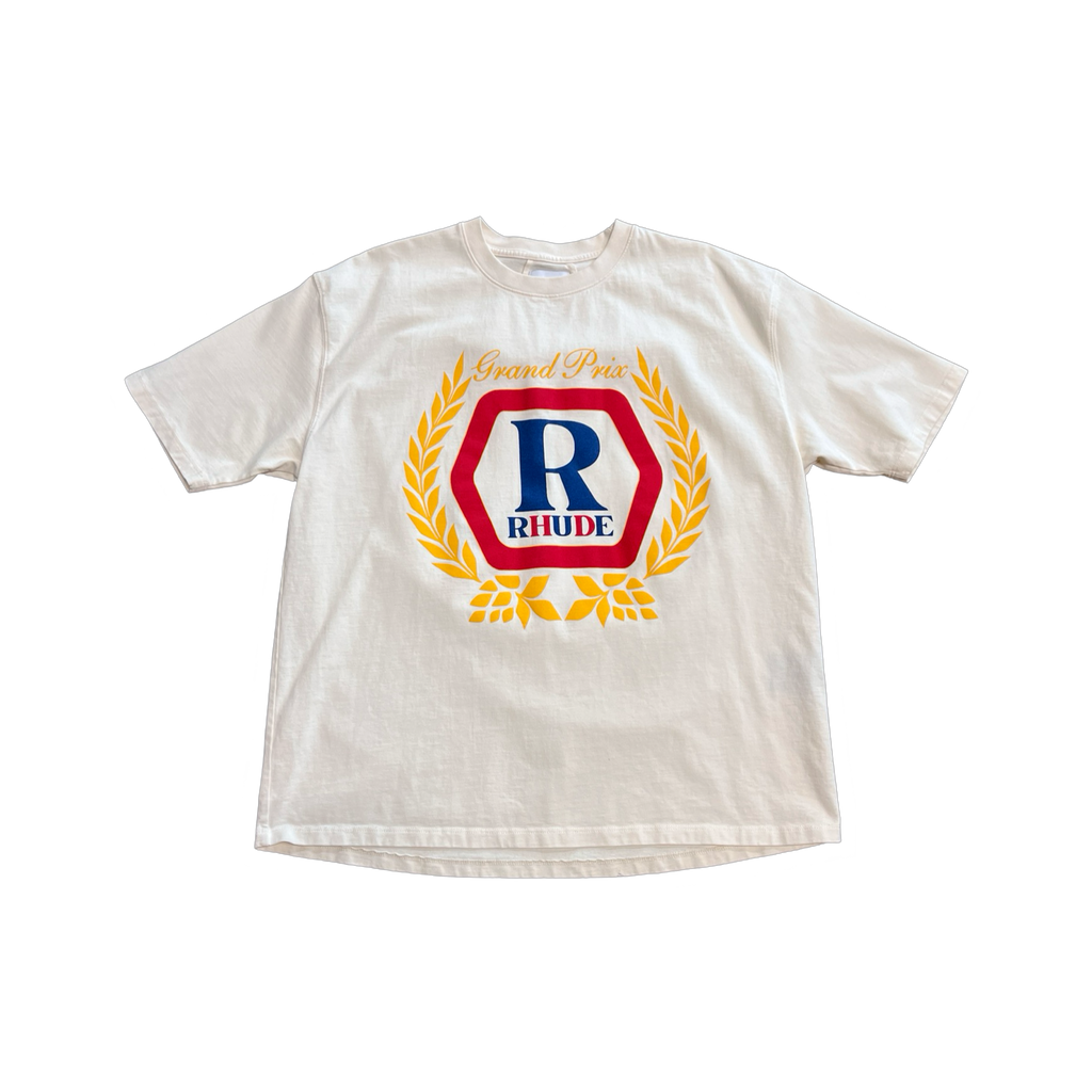 Rhude Grand Prix T-Shirt Cream