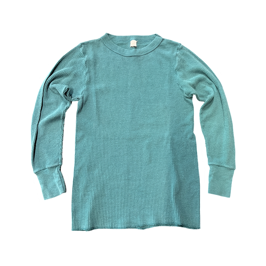 80s Fruit of The Loom Waffle Knit Thermal Green