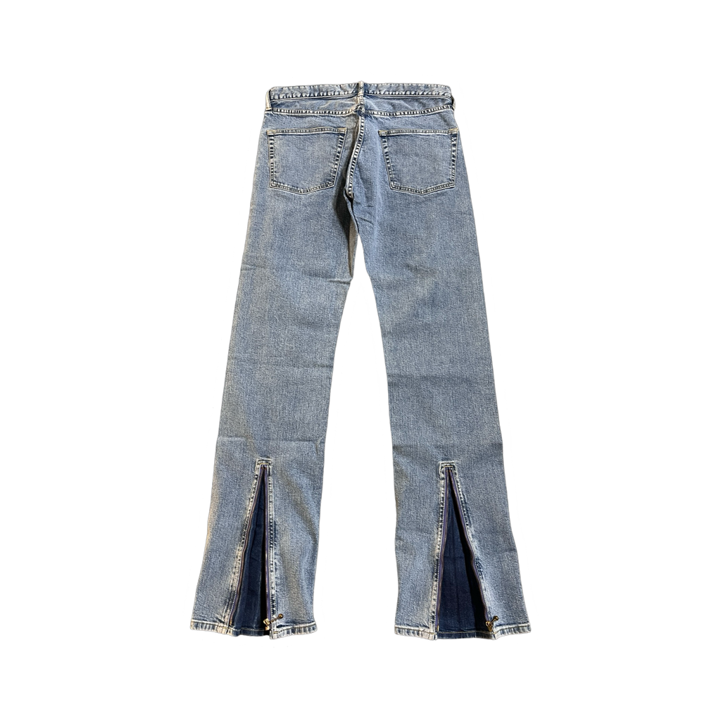 Vlone Zipper Jeans Blue