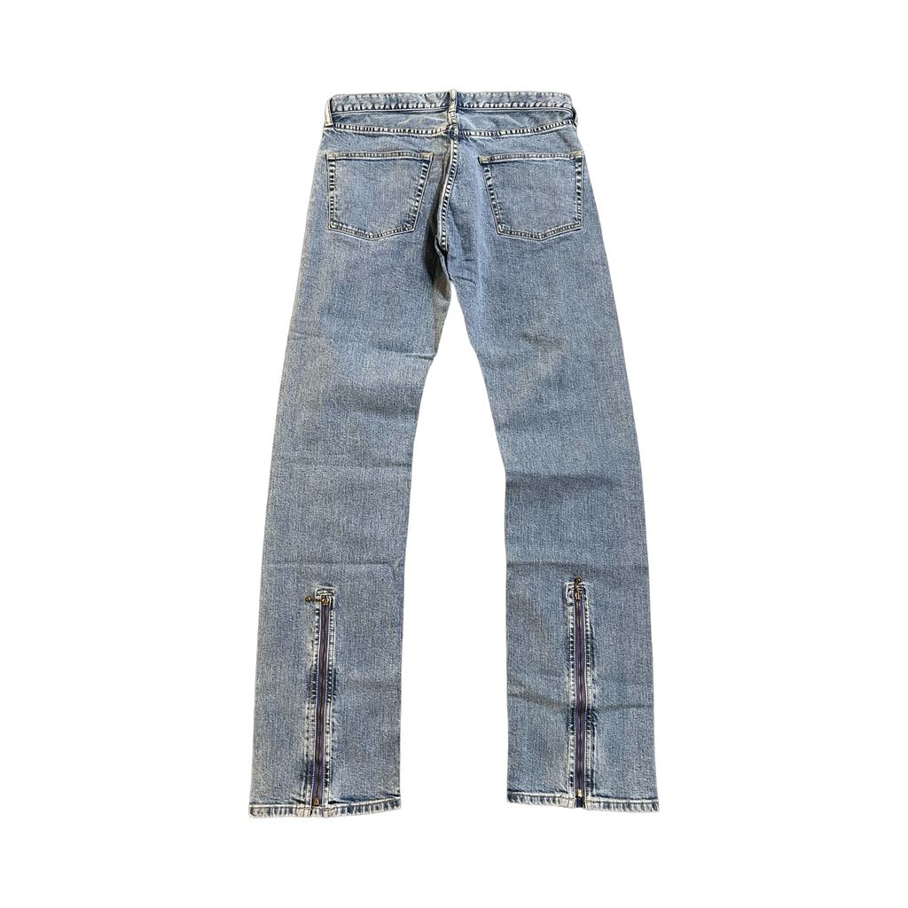 Vlone Zipper Jeans Blue