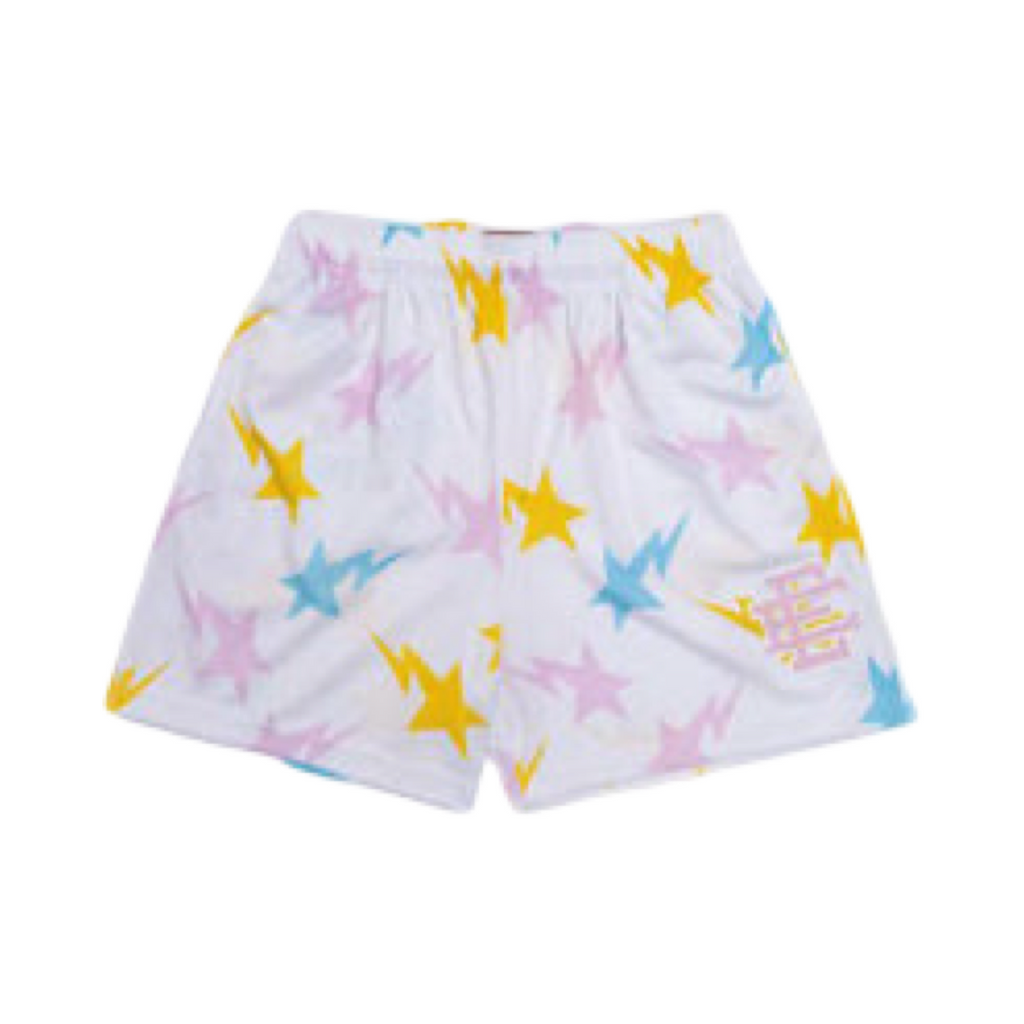 Eric Emanuel x BAPE EE Basic Short White/Yellow/Blue/Pink