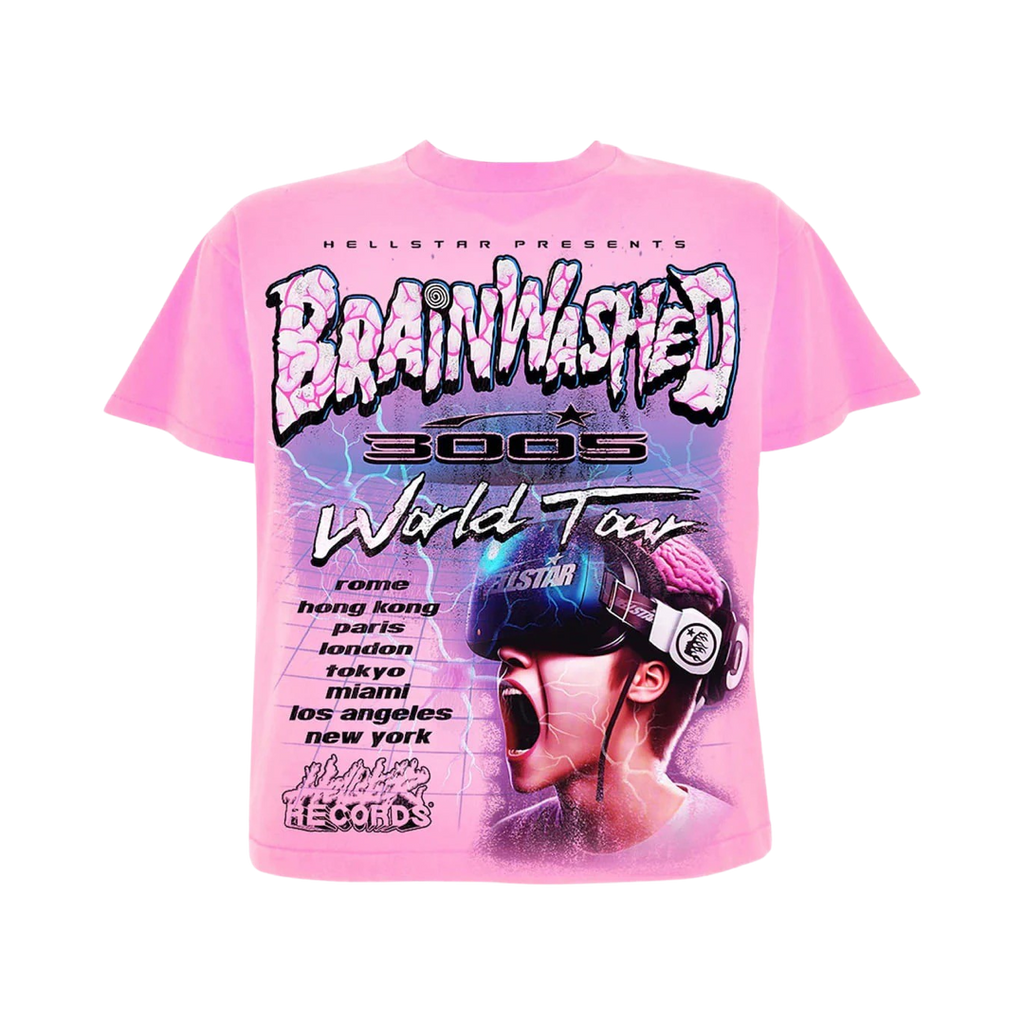 Hellstar Brainwashed World Tour T-Shirt Pink