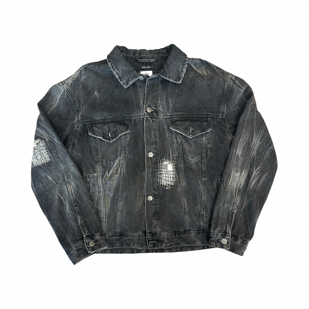 Ksubi Repaired Denim Jacket Black