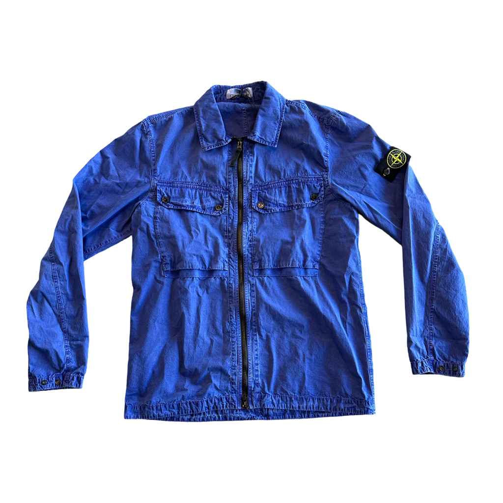 Stone Island Old Effect Over Shirt Blue