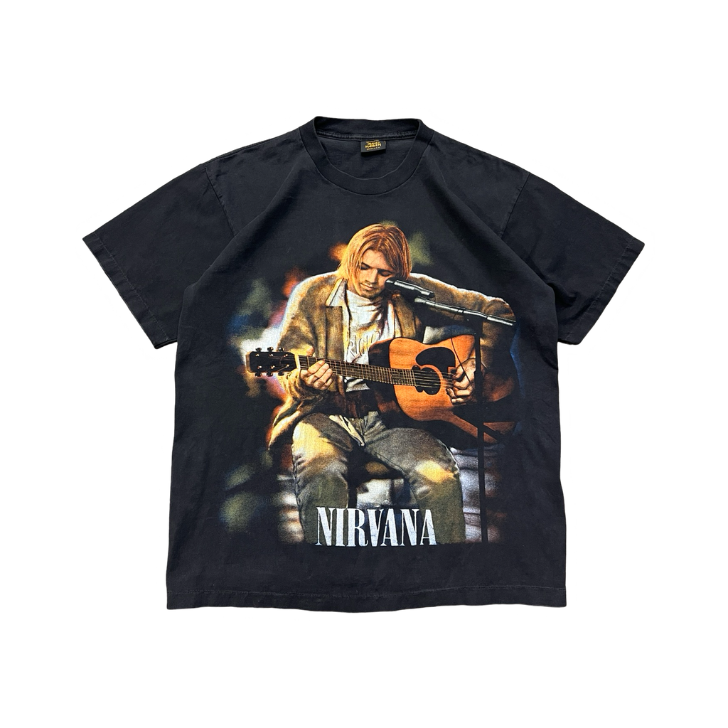 2002 Kurt Cobain Guitar T-Shirt Black