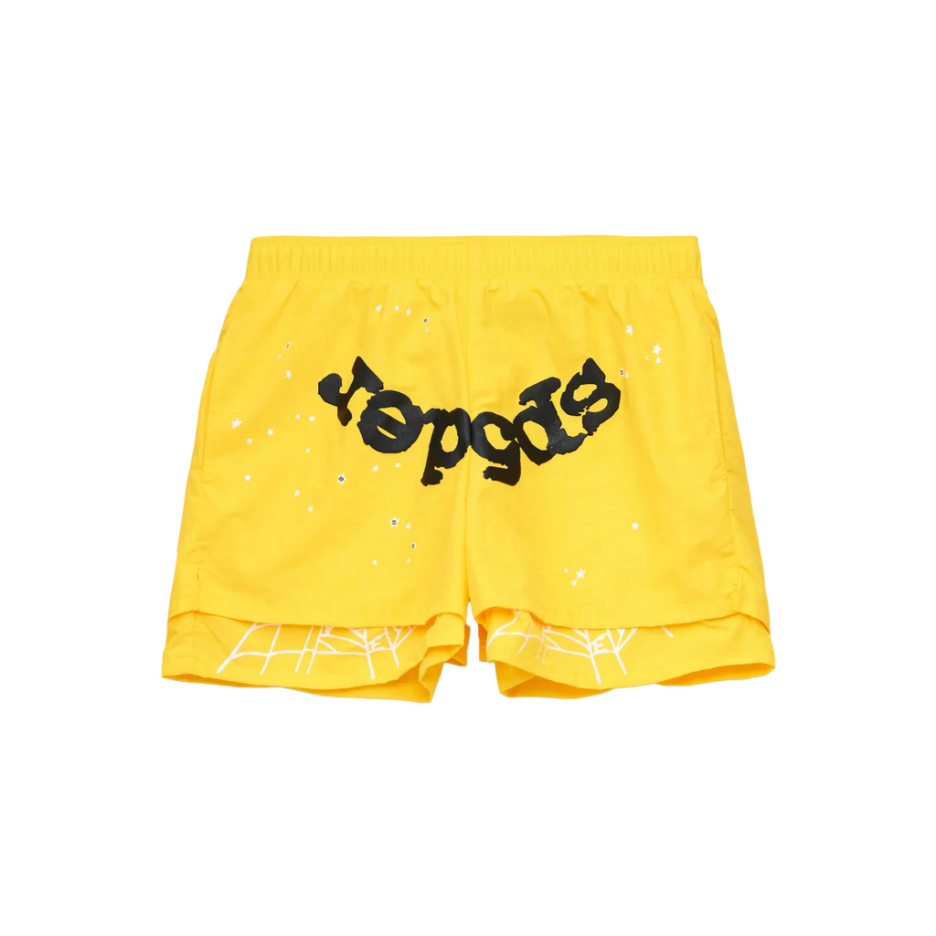 Sp5der OG Web Double Layer Short Yellow