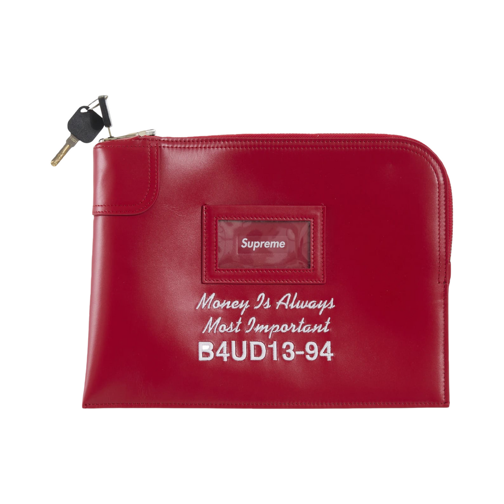 Supreme Leather Money Bag (FW25) Red
