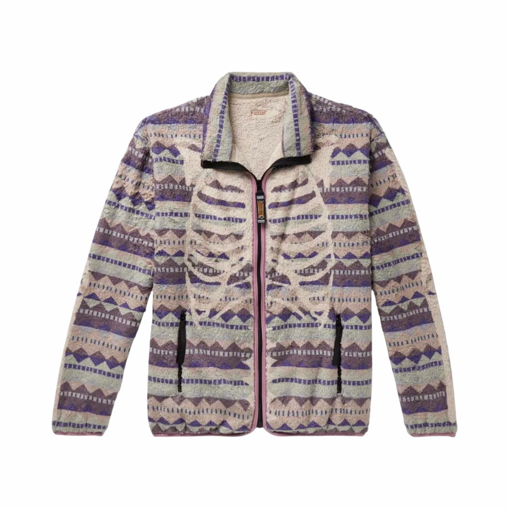 Kapital Ashland Fleece Zip Up Sweatshirt Purple