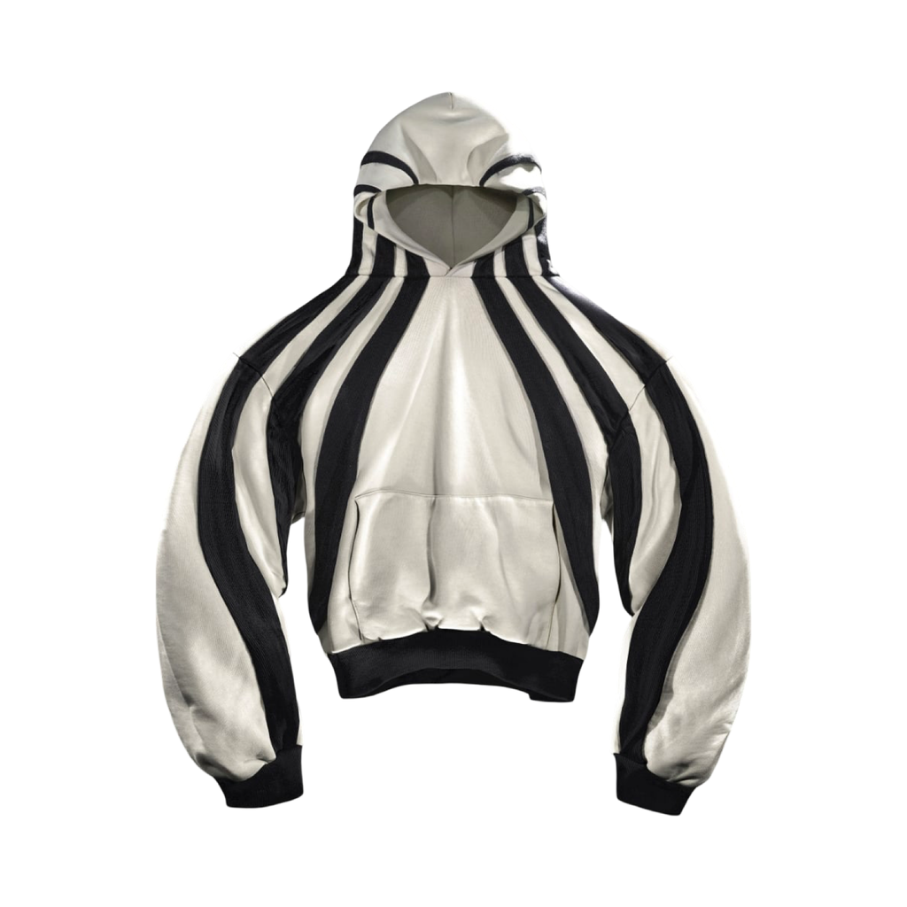 Bad Son Array Heavy Paneled Sweatshirt Black White