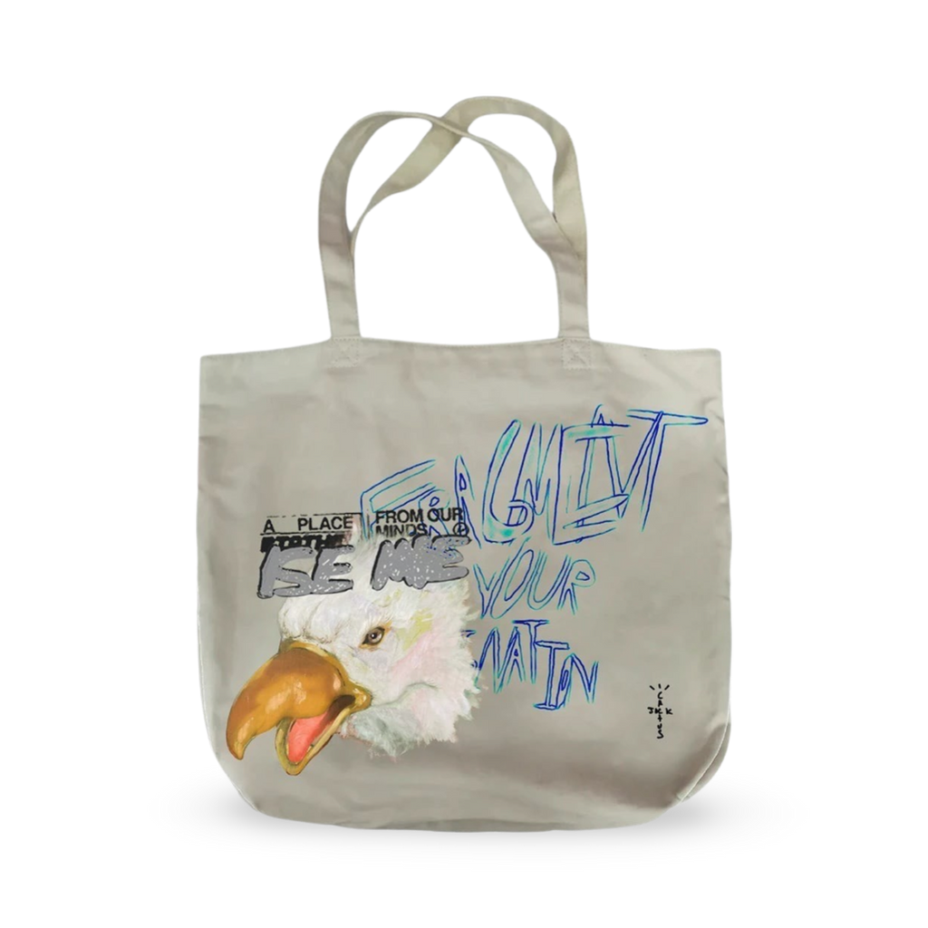 Travis Scott Cactus Jack For Fragment Flames Tote Cream