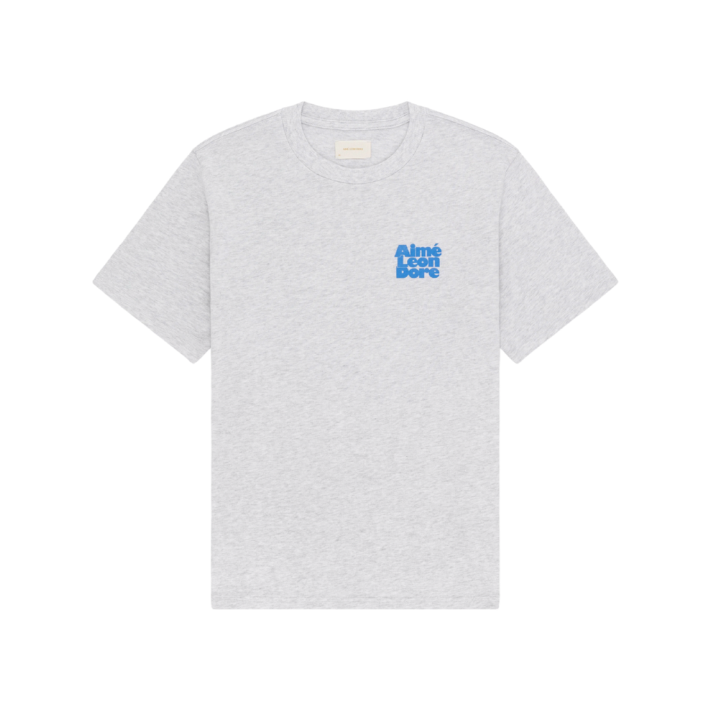 Aime Leon Dore Stacked Logo T-Shirt Grey Blue