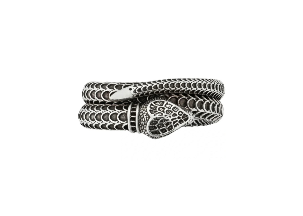 Gucci Garden Snake Ring Silver