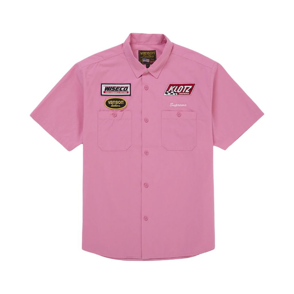 Supreme Vanson Leathers S/S Work Shirt Pink