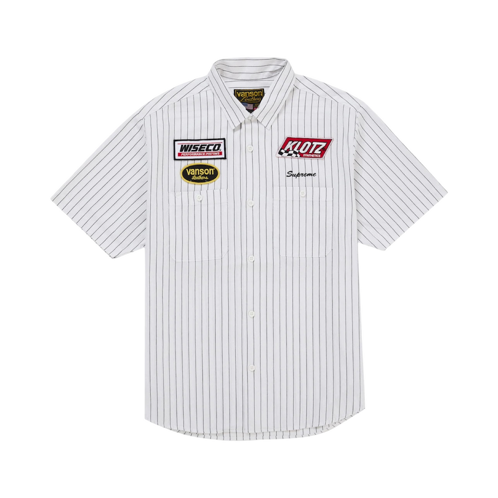 Supreme Vanson Leathers S/S Work Shirt Stripe