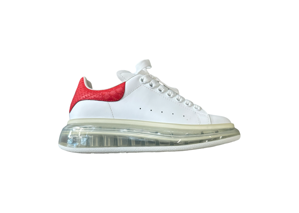 Alexander McQueen Oversized Clear Sole Red