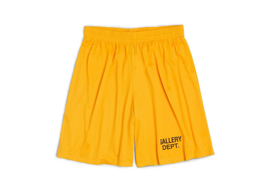 Gallery Dept. Studio English Logo Gym Shorts Yellow