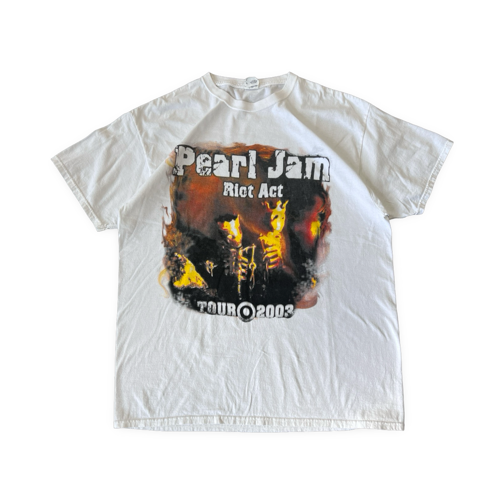 Pearl Jam Riot Act Tour Tee White 2003