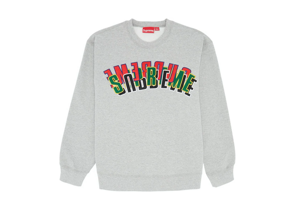 Supreme Stacked Crewneck Heather Grey