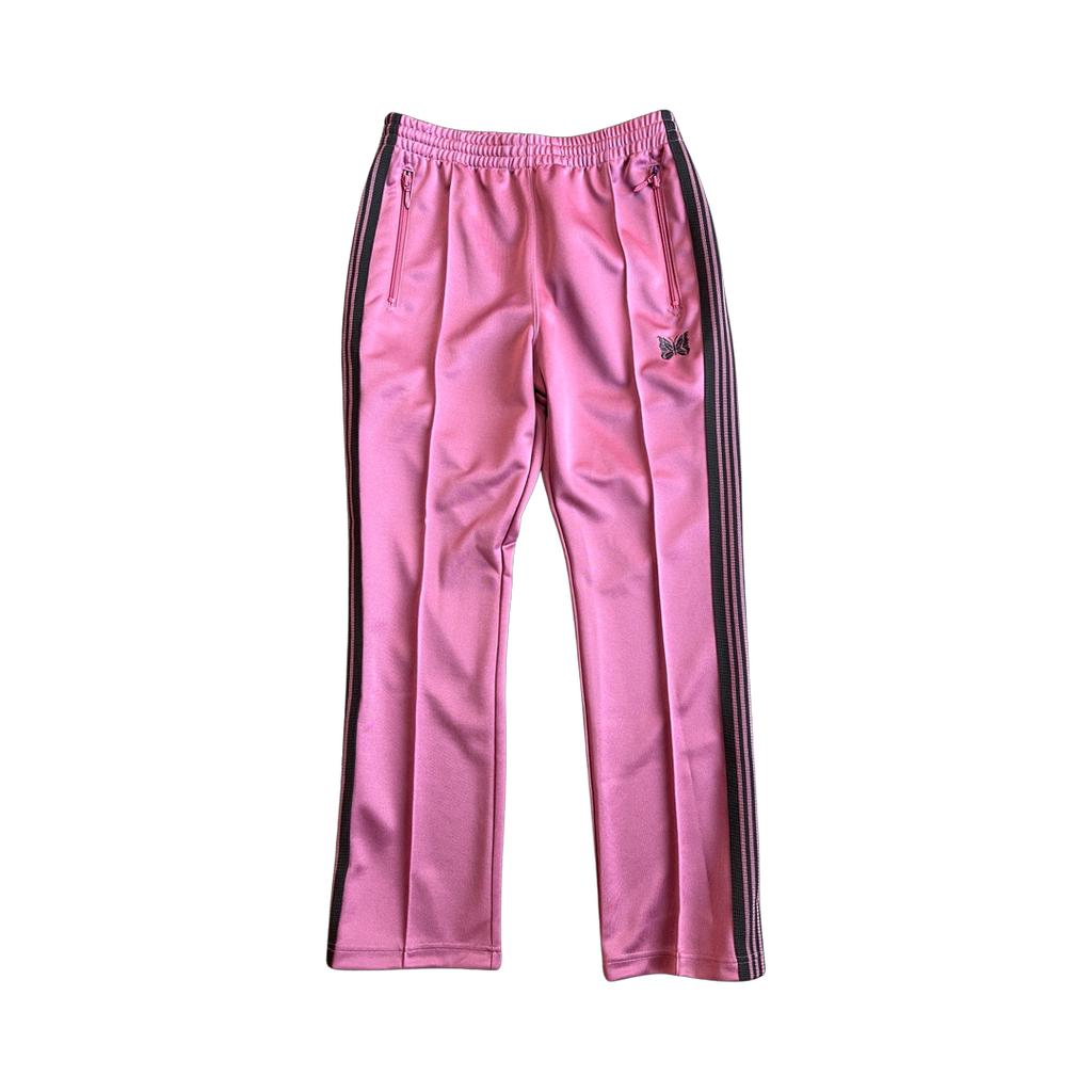 Needles Narrow Track Pant Velour Poly Smooth Smoke Pink