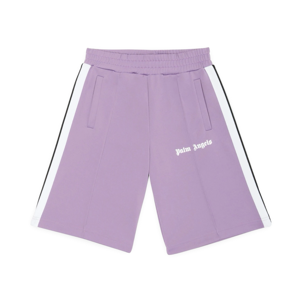 Palm Angels Logo Print Track Shorts Purple