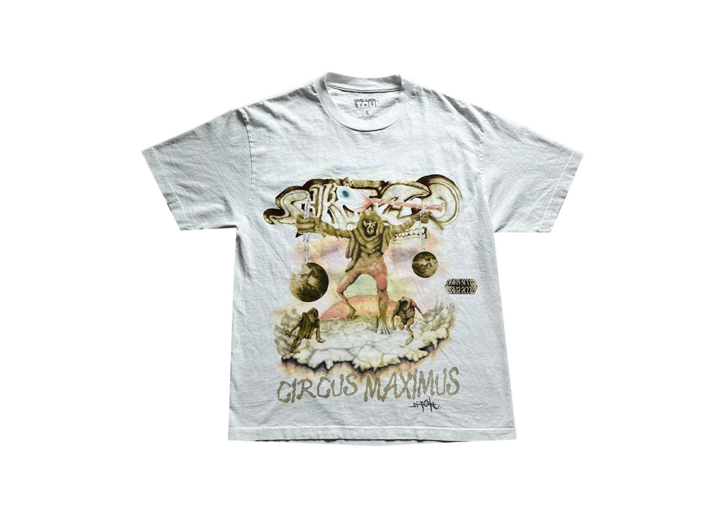 Travis Scott Utopia Tour Skitzo Circus Maximus Tee White