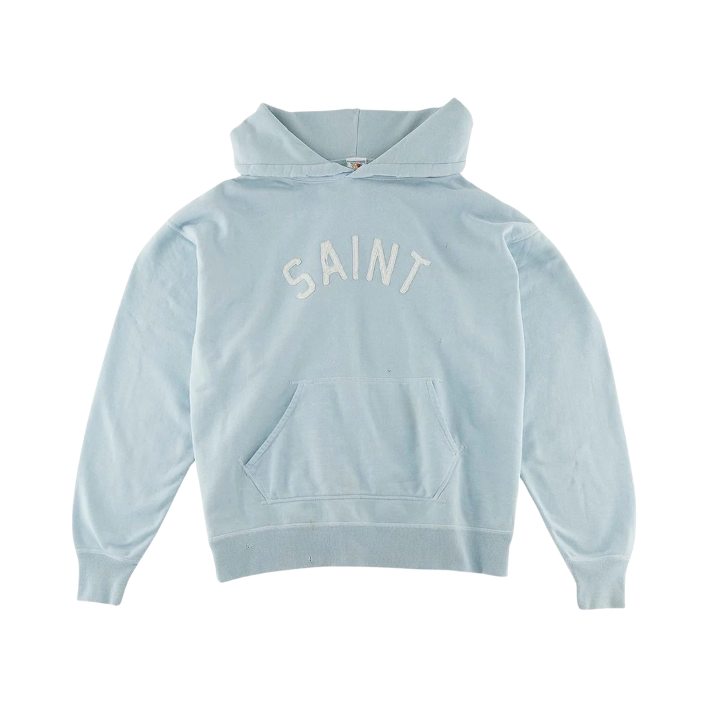 Saint Mxxxxxx Felt Holy Relic Hoodie Vintage Blue