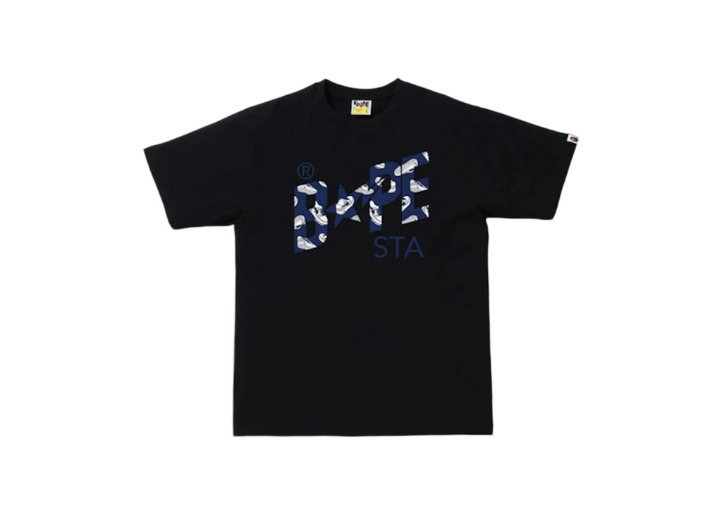 BAPE Sta Random Logo Tee Black/Navy